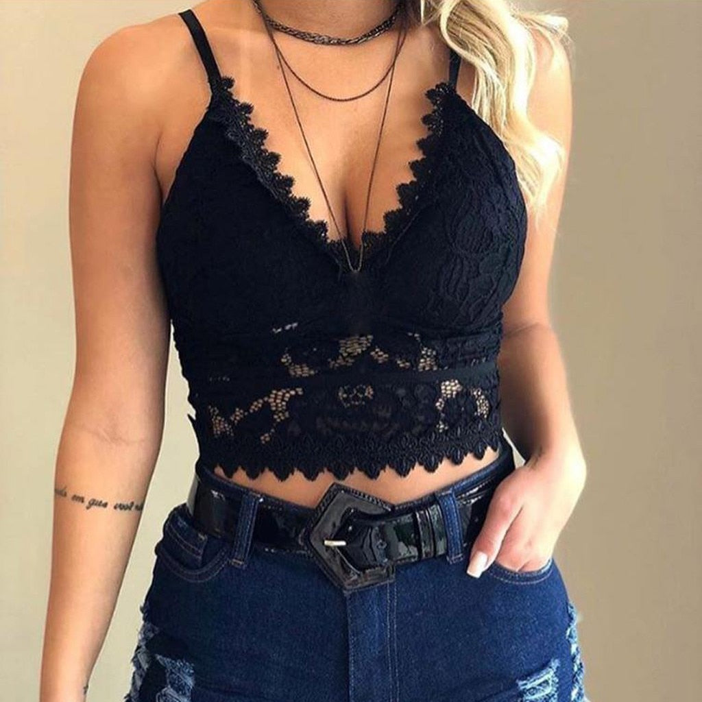 Bralette top met kant