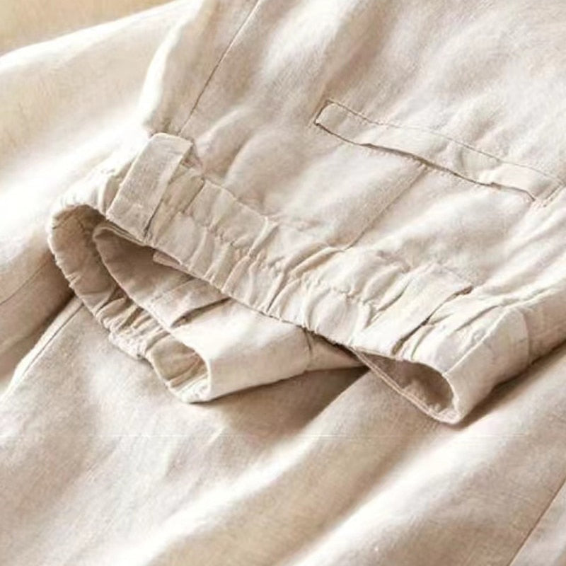 Broek met hoge taille en wijde pijpen