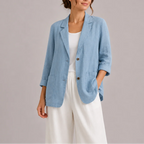 Casual blazer met losvallende pasvorm voor dames