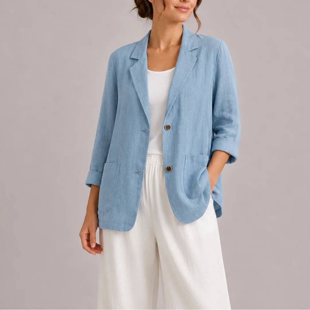 Casual blazer met losvallende pasvorm voor dames