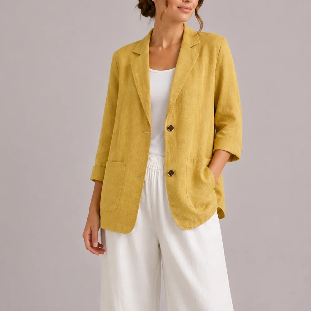 Casual blazer met losvallende pasvorm voor dames