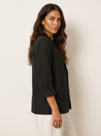 Casual blazer met losvallende pasvorm voor dames