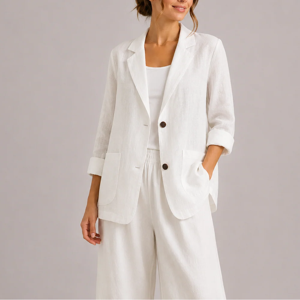 Casual blazer met losvallende pasvorm voor dames