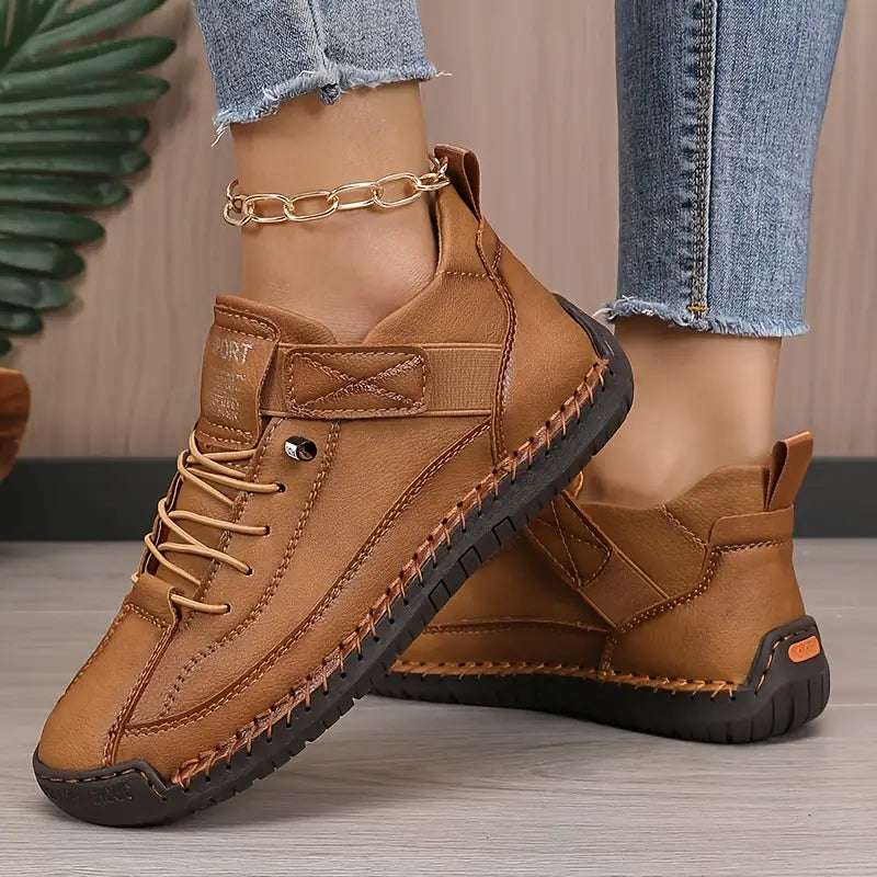 Casual sneakers met flexibele zool in bruin