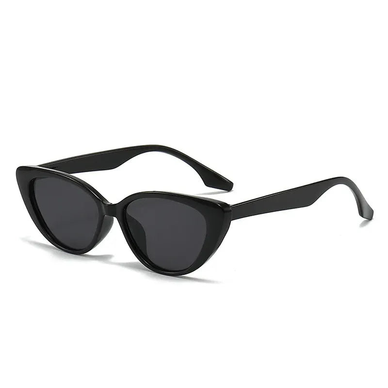 Cat eye zonnebril met lichtgewicht montuur voor dames in zwart