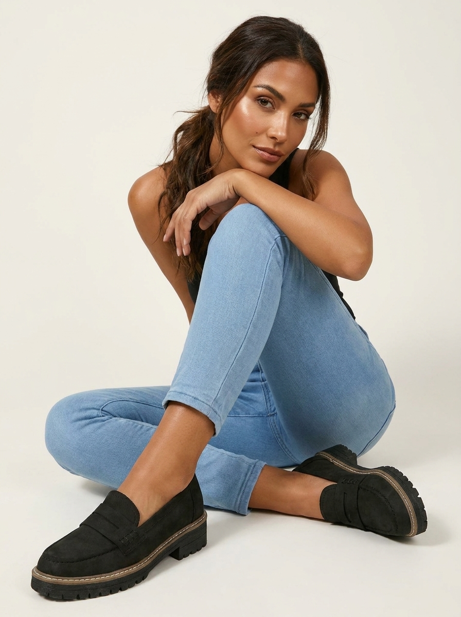 Chunky loafers met robuuste zool en comfortabele pasvorm