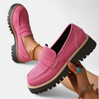 Chunky loafers met robuuste zool en comfortabele pasvorm in roze