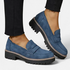 Chunky loafers met robuuste zool en comfortabele pasvorm in marineblauw