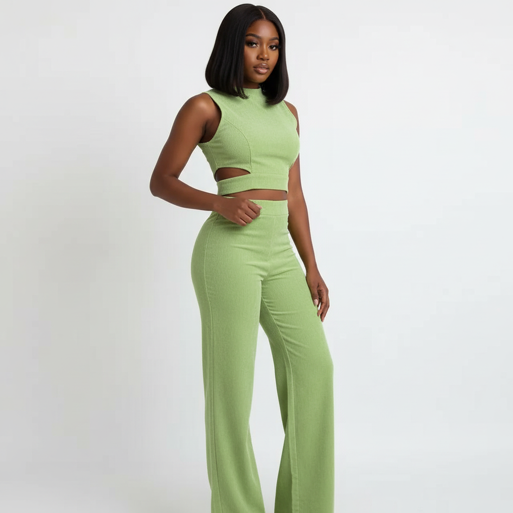Co-ord set met cut-out details voor dames
