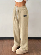 Corduroy jogger met elastische tailleband voor dames