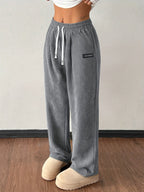 Corduroy jogger met elastische tailleband voor dames