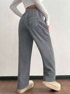 Corduroy jogger met elastische tailleband voor dames