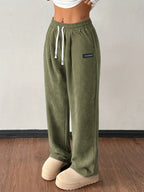 Corduroy jogger met elastische tailleband voor dames