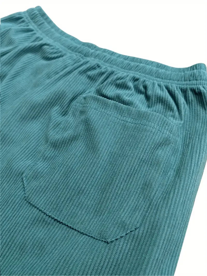 Corduroy jogger met elastische tailleband voor dames