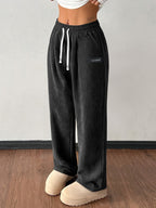 Corduroy jogger met elastische tailleband voor dames