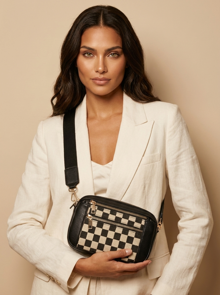 Crossbodytas met decoratieve schouderband voor dames