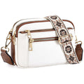 Crossbodytas met decoratieve schouderband voor dames in wit