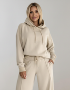 Loungeset met cropped hoodie en wide-leg broek voor dames