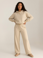 Loungeset met cropped hoodie en wide-leg broek voor dames