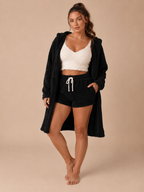 Driedelige pyjamaset met crop top, vest en short voor dames