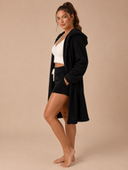 Driedelige pyjamaset met crop top, vest en short voor dames