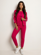 Driedelige set met vest, top en broek voor dames in rood
