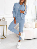 Driedelige set met vest, top en broek voor dames