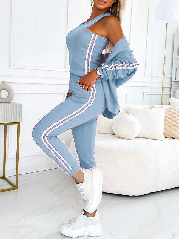 Driedelige set met vest, top en broek voor dames