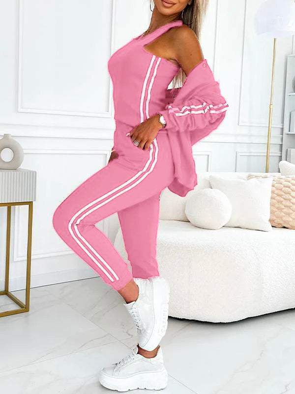 Driedelige set met vest, top en broek voor dames