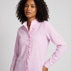 Elegante blouse met verfijnde details en soepele pasvorm voor dames in roze