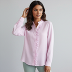 Elegante blouse met verfijnde details en soepele pasvorm voor dames