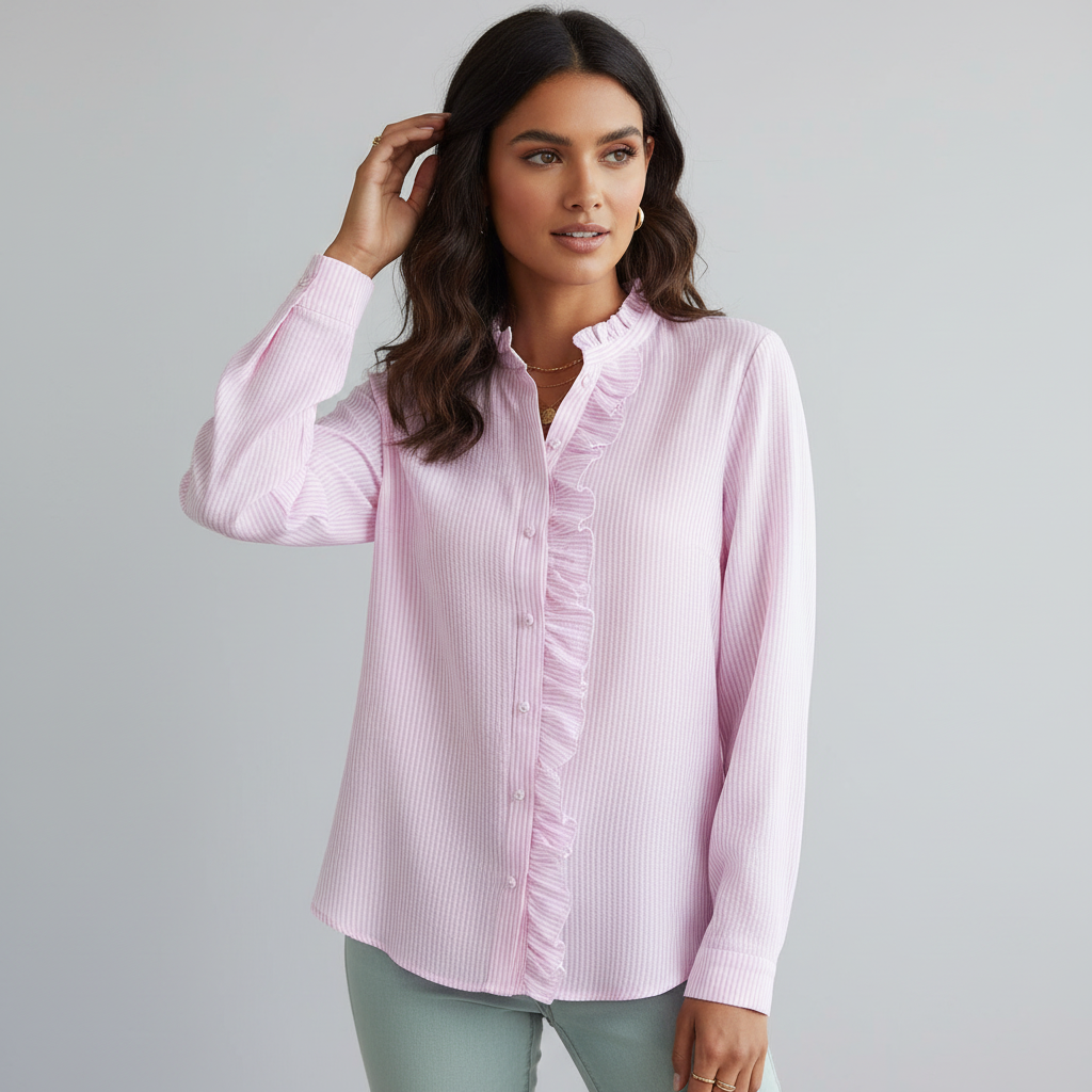 Elegante blouse met verfijnde details en soepele pasvorm voor dames
