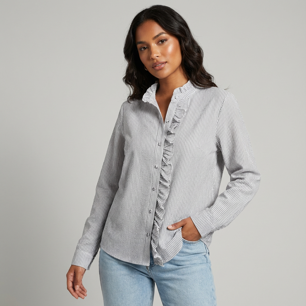 Elegante blouse met verfijnde details en soepele pasvorm voor dames