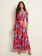 Elegante maxi jurk met bloemenprint