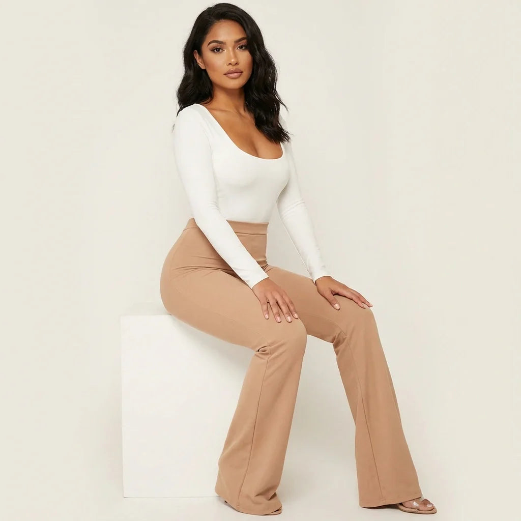 Flared broek met hoge taille