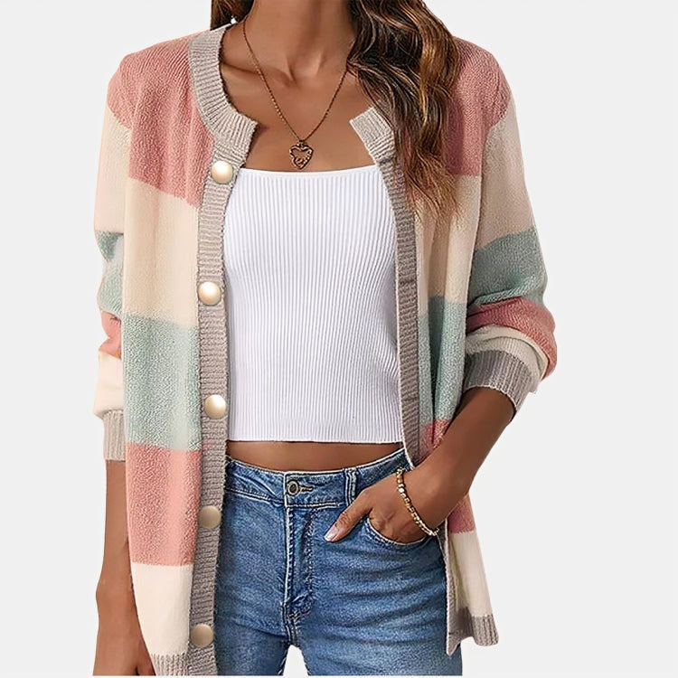 Fris gestreept vest met knoopsluiting