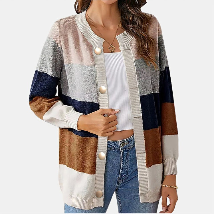 Fris gestreept vest met knoopsluiting