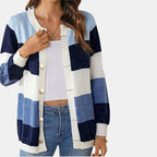 Fris gestreept vest met knoopsluiting