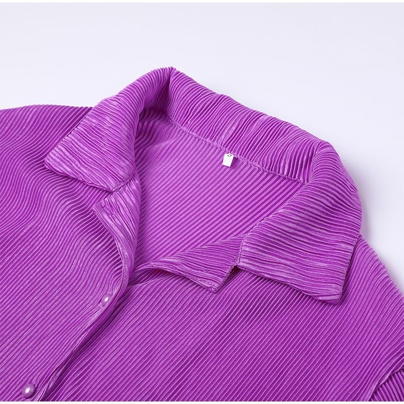 Geplooide loungeset met blouse en broek voor dames