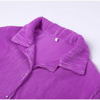 Geplooide loungeset met blouse en broek voor dames