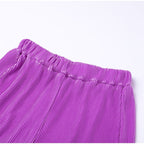 Geplooide loungeset met blouse en broek voor dames