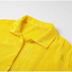 Geplooide loungeset met blouse en broek voor dames