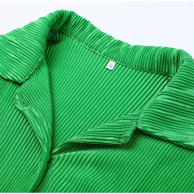 Geplooide loungeset met blouse en broek voor dames