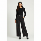 Geruite pantalon met wijde pijpen voor dames