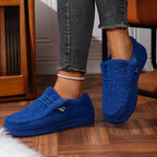 Instappers met koorddetail en lage zool voor dames in blauw
