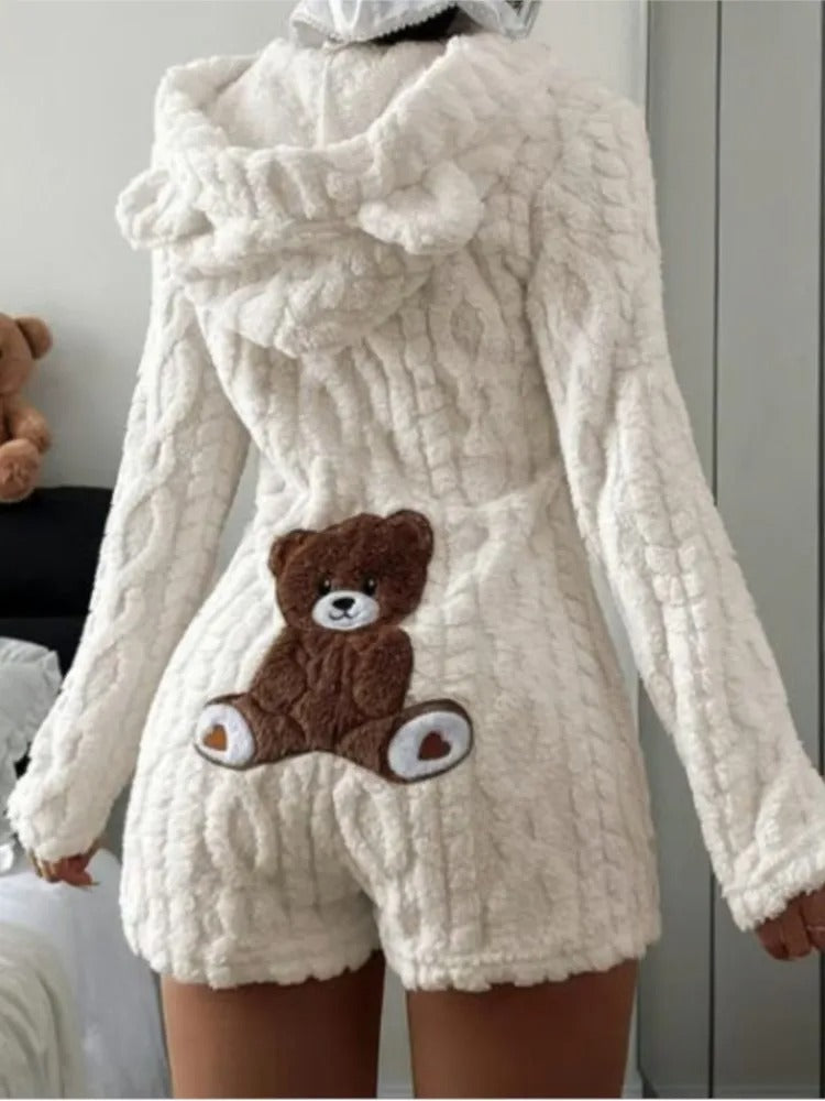Jumpsuit met korte pijpen voor dames in nude