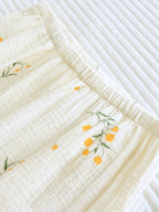 Katoenen pyjama set met top en broek voor dames