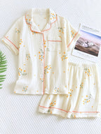 Katoenen pyjama set met top en broek voor dames