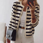 Klassiek gestreept vest met knoopsluiting