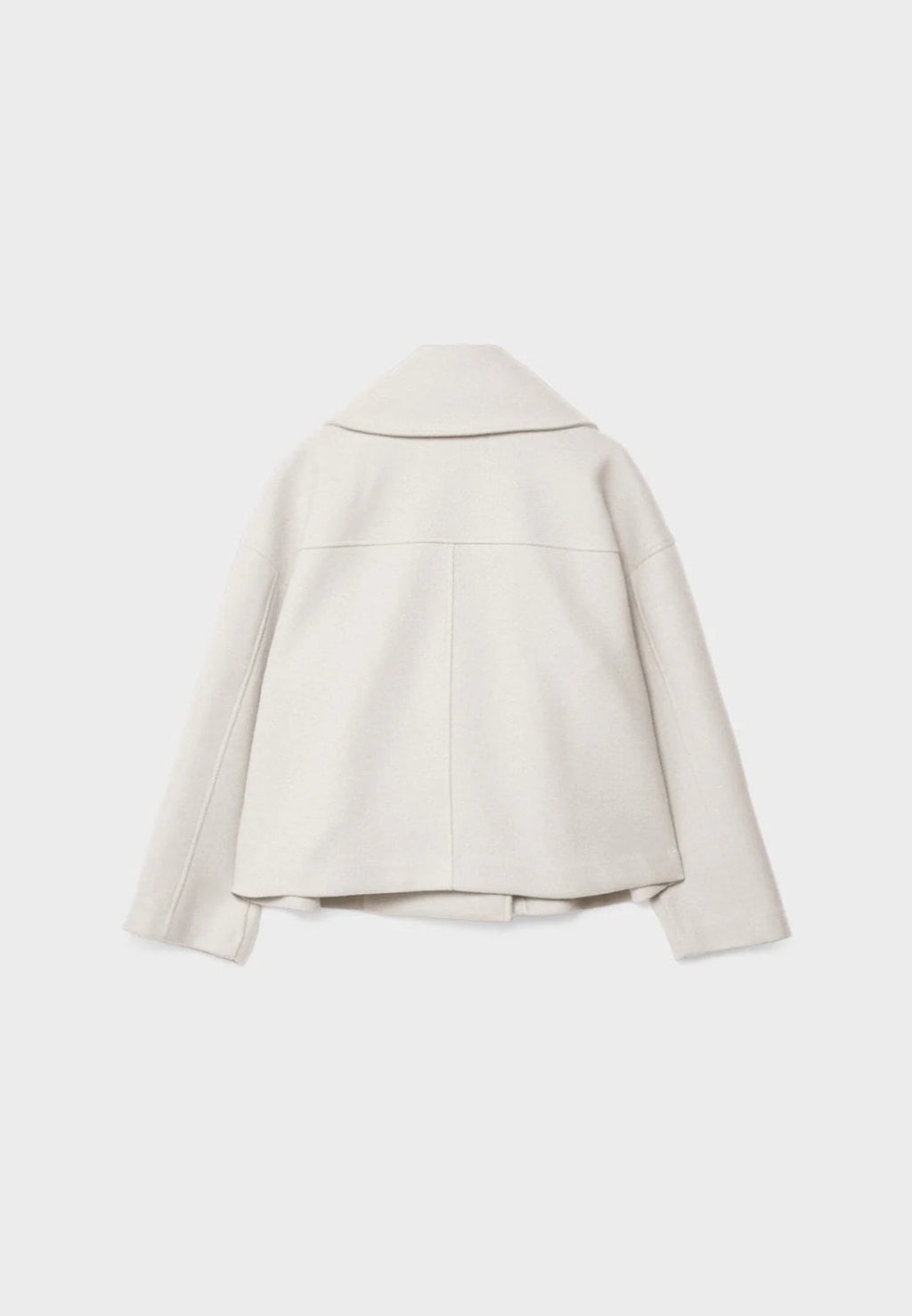 Korte blazer met dubbele knoopsluiting en brede revers voor dames